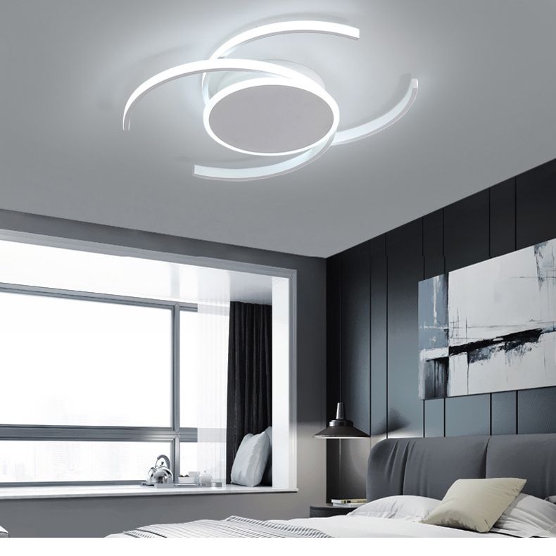 Kreisförmige Semi-Flush-Mount-Licht-Halterung Acryl Moderne Bündig-Halterung Deckenleuchte