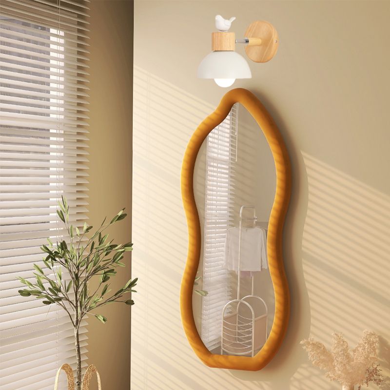 Modern Wall Lamp Creative Wooden 1 Light Wall Vanity Lights for Washroom