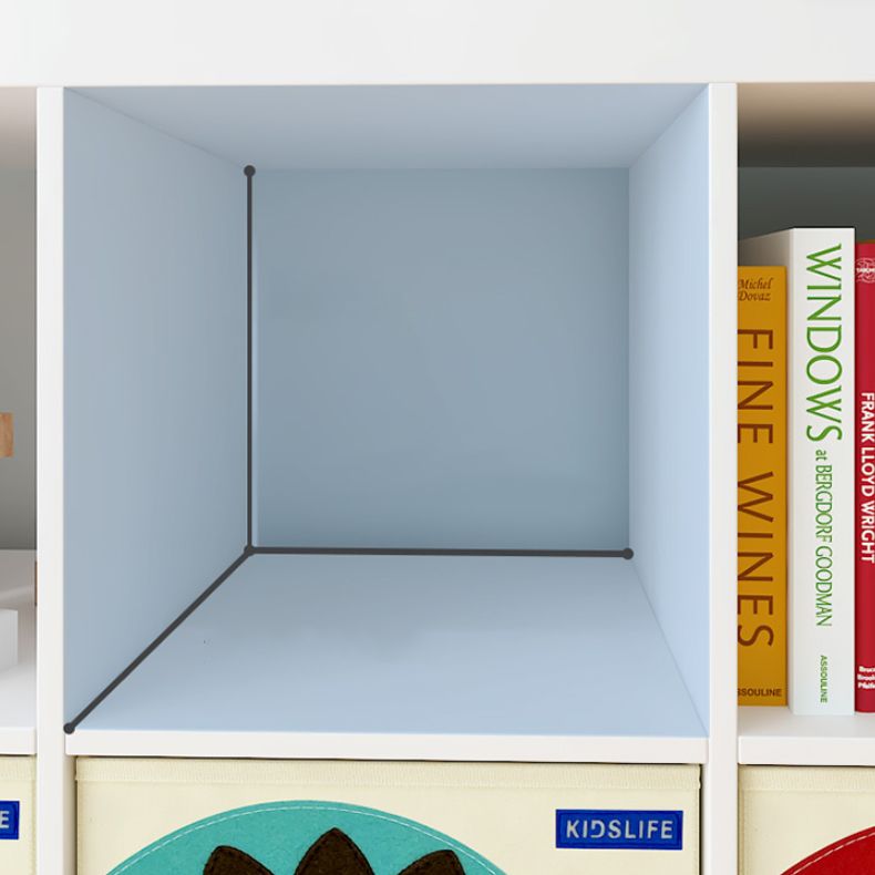 Engineered Wood Standard Bookshelf Modern Open Back Bookcase (Drawers not Included)