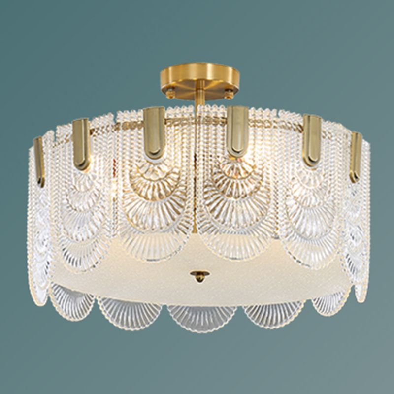 Modern Ceiling Light Glass Flush Mount Ceiling Light Fixture for Bedroom