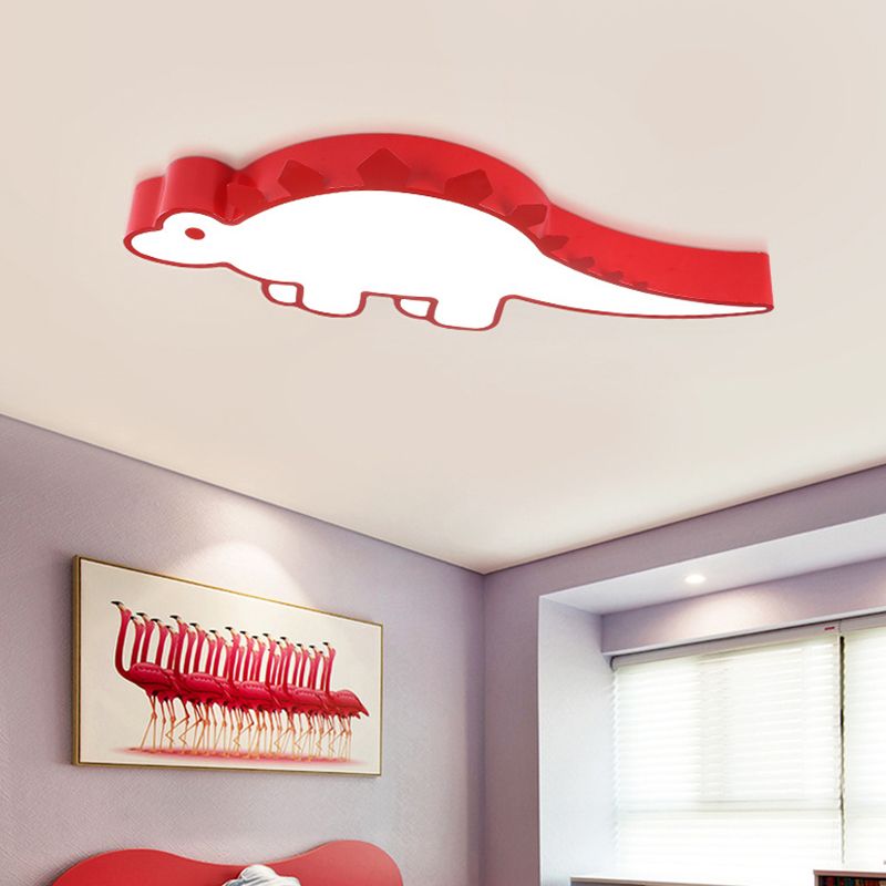 Cartoon Dinosaurier Flushmount Deckenlampe Metall Kinderzimmer LED Unterputz-Leuchte
