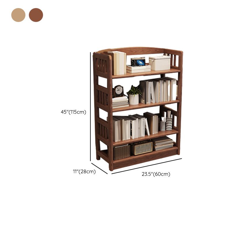 Scandinavian Open Back Standard Bookshelf Wooden Bookcase with Shelves