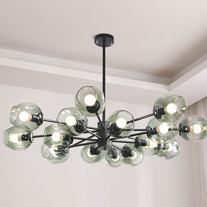 Contemporary Spherical Shade Pendant Chandeliers Glass Hanging Chandeliers
