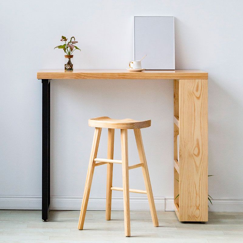 Contemporary Bar Set 1/3 Pieces Solid Wood Rectangle Pub Dining Set for Dining Room