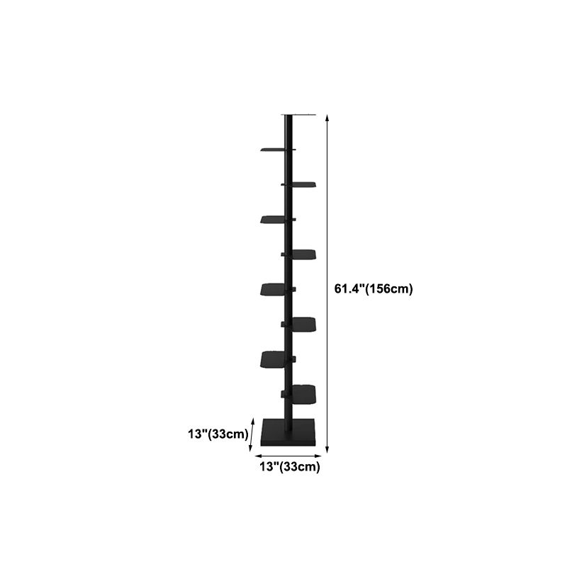 Metal Bookcase Contemporary Style Bookshelf for Home and Office