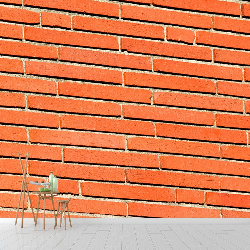 Industrial Style Brick Wall Mural Wallpaper for Theme Restaurant, Personalized Size
