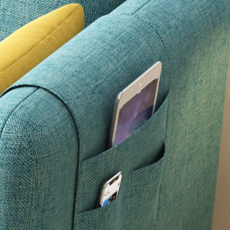 Nordic with Storage Fabric Living Room Square Arm Pillows Seating