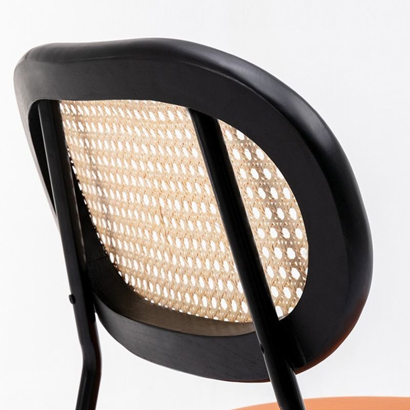 Low Back Dining Stools Contemporary Armless Bar Stools with Metal Base