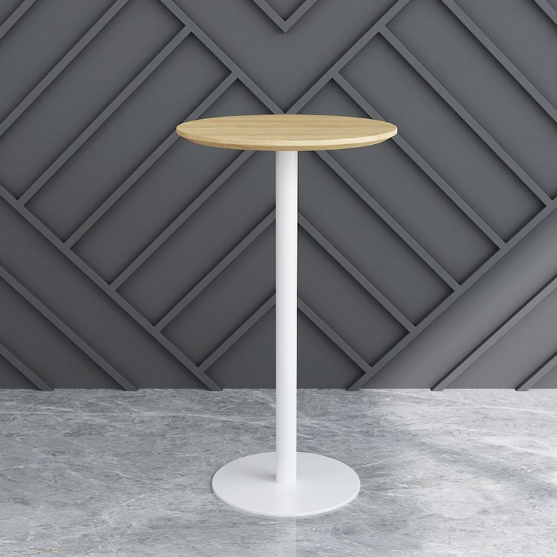 Industrial Solid Wood Bar Table Round Dining Table for Kitchen Living Room