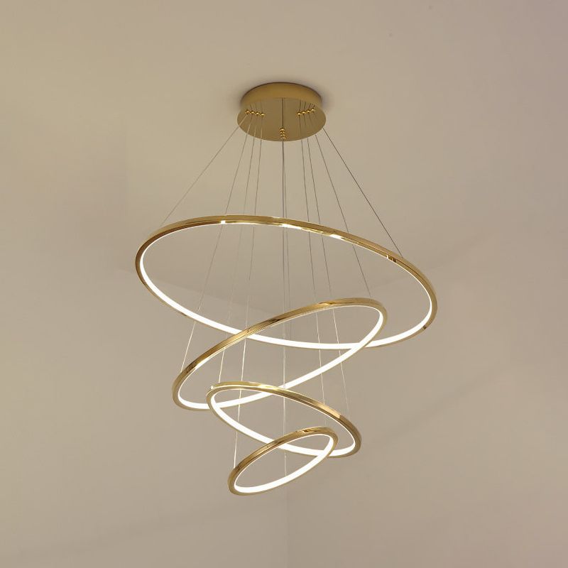 Modern Multi-Tier Chandelier Light Fixtures Restaurant Hanging Chandelier with Acrylic Shade