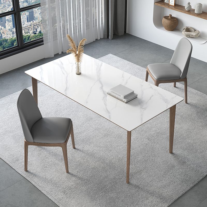 Designer Style Sintered Stone Top Dining Set Rectangle 1/3/4/5/7 Pieces Dinette Table Set
