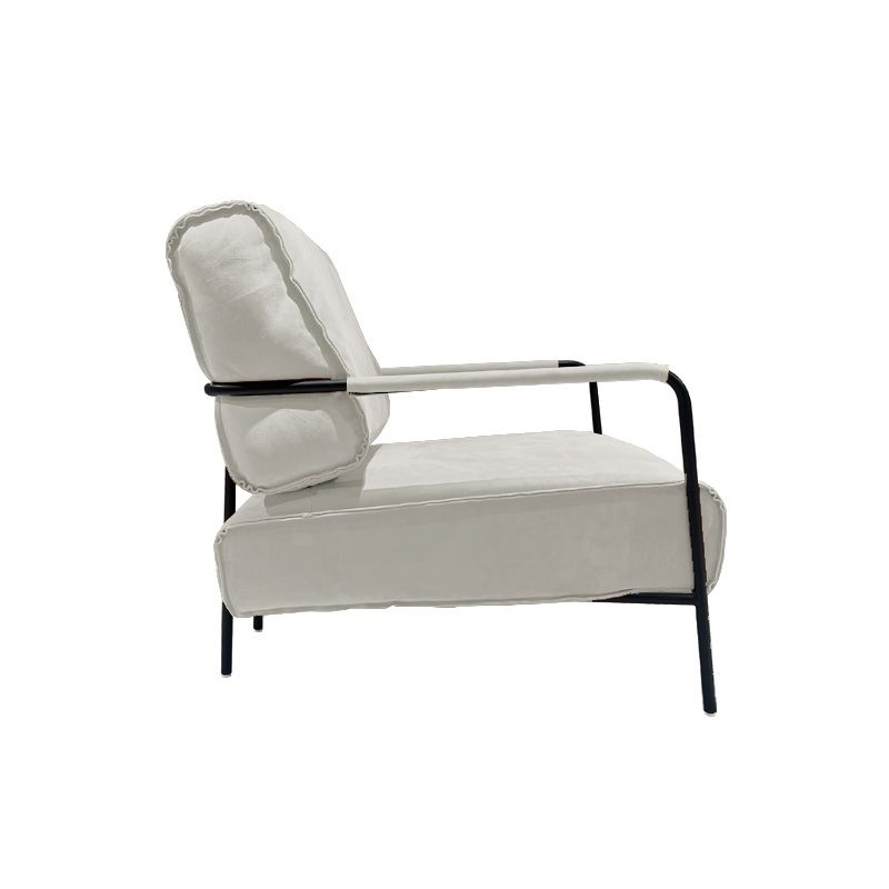 Upholstered Lounge Chair Arms Include Solid Color Chair with Cushion