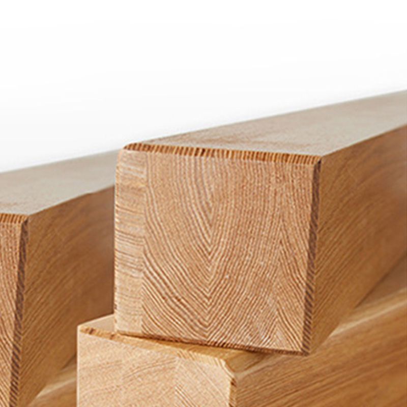 Contemporary Open Shelf Bookcase Rubberwood Bookshelf for Living Room