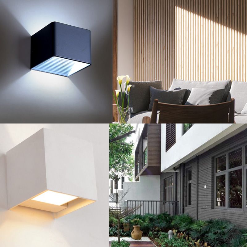 Moderner minimalistischer Stil nach oben und unten LED Wandleuchte Metal 2 Lichter Wandleuchten für Außenwand