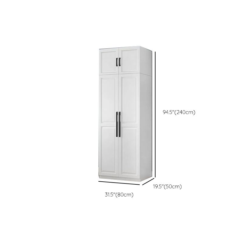 Freestanding Wood Frame Wardrobe Modern Hinged Soft Close Doors Wardrobe and Drawers