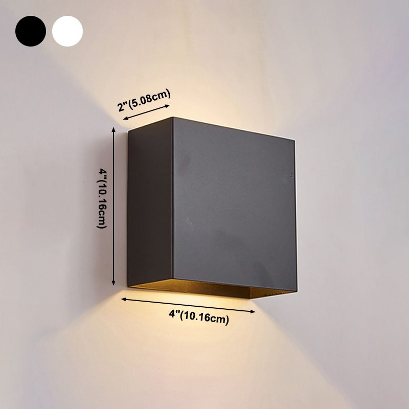 Metall quadratische Leuchten Leuchte zeitgenössische LED -Wandmontage -Leuchte Leuchte