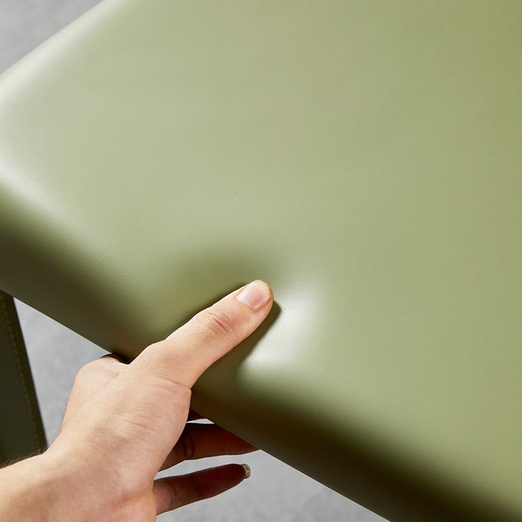 Chaises sans bras de salle à manger rembourrées en cuir, chaises latérales de salle à manger avec pieds en métal