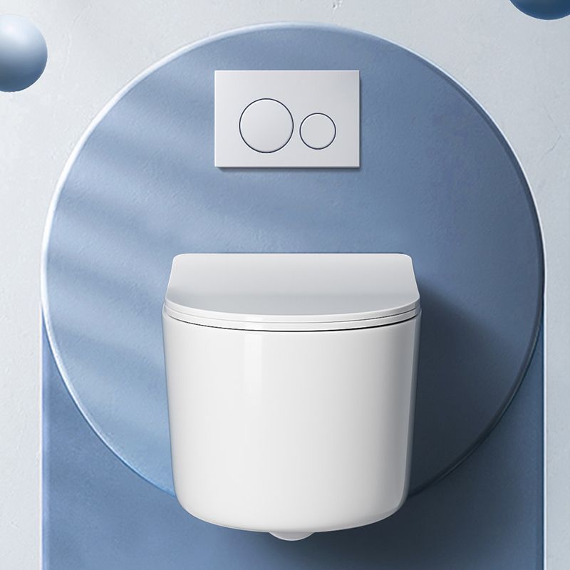 Modern Wall Mounted Flush Toilet White Urine Toilet with Seat for Bathroom