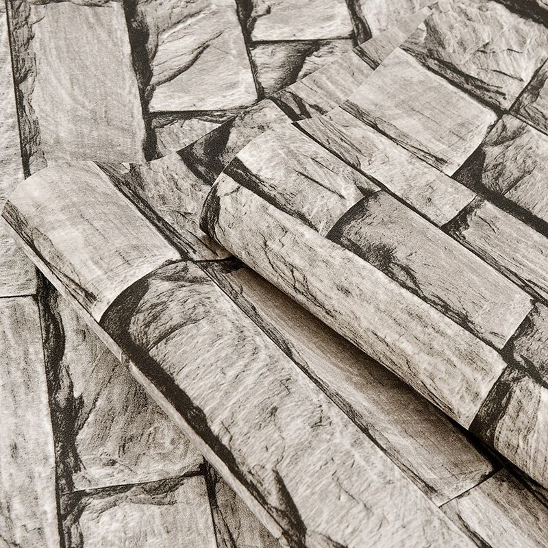 Moisture Resistant Brick Look Wallpaper 33' L x 20.5" W Rustic Wall Covering for Restaurant