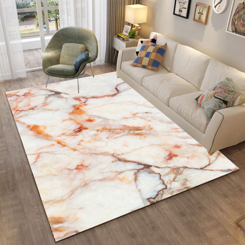 Contemporary Area Carpet Abstract Pattern Rug Polyester Stain Resistant Area Rug for Living Room