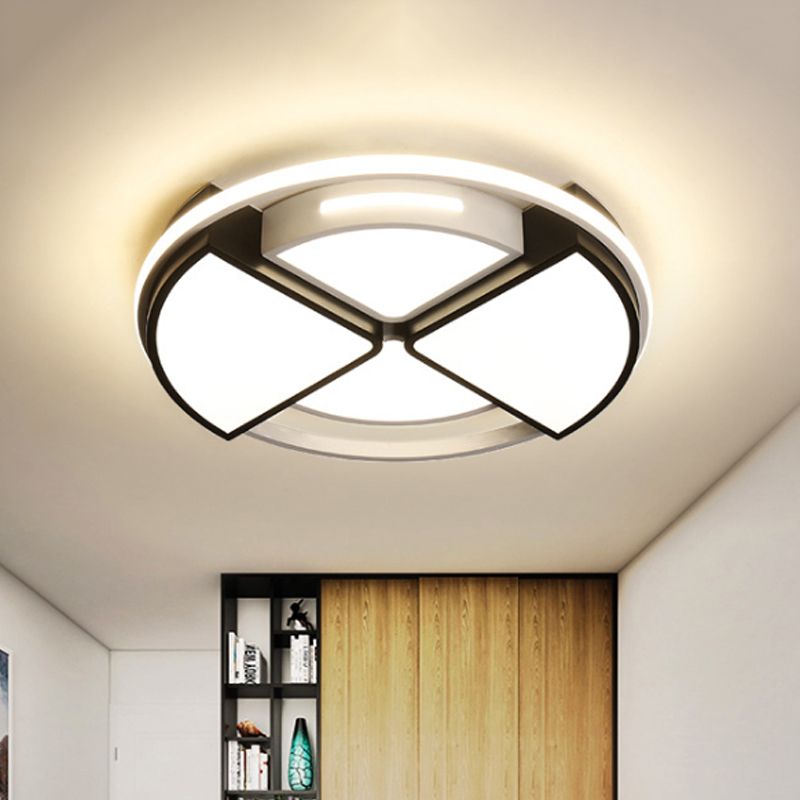 Warm/Witte Ronde Verlichting Armatuur Modern Acryl 16 "/19.5" Plafond Lampen Flush Mount in wit