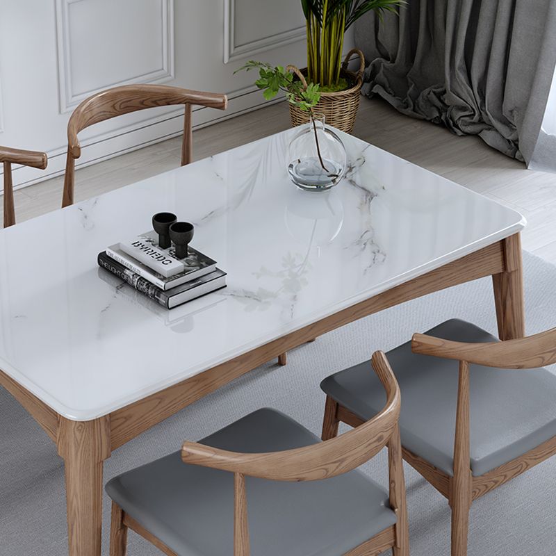 Midcentury Style Dining Room Collection Marble 4 Legs Dining Site Table