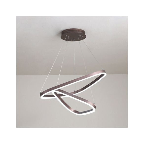 Acrylic Triangle LED Drop Pendant Contemporary 2/3/4-Light Ceiling Chandelier in Warm/White Light