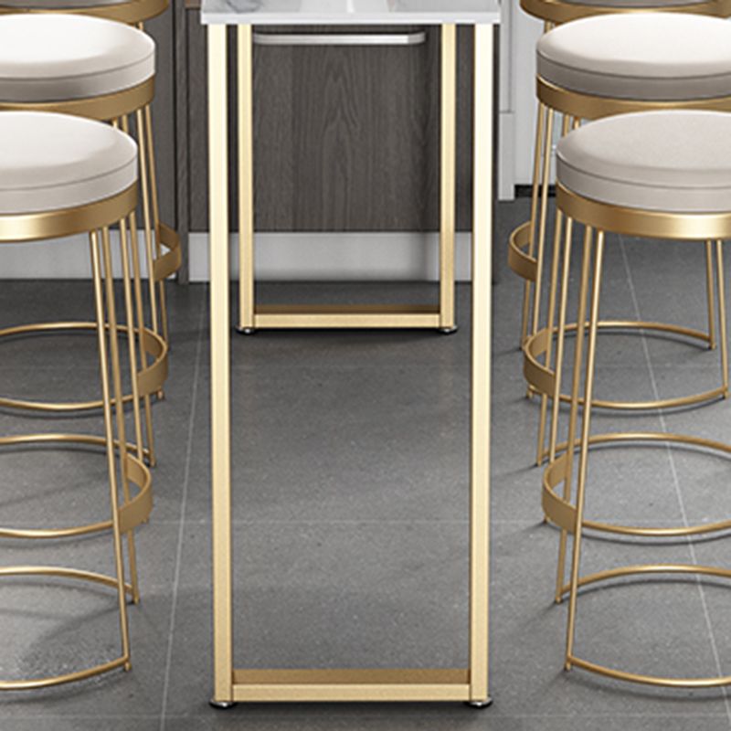 Scandinavian Backless Round BarStools for Home Upholstered Counter Height Stool