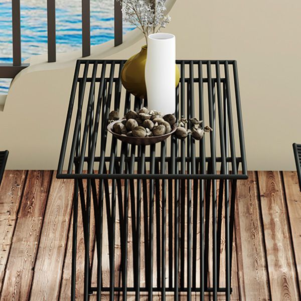 Industrial Metal Dining Set No Natural Variation Water Resistant Dining Table