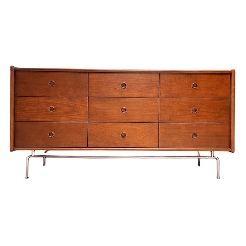 Ultra-Modern Double Dresser Pine Storage Chest Dresser for Bedroom