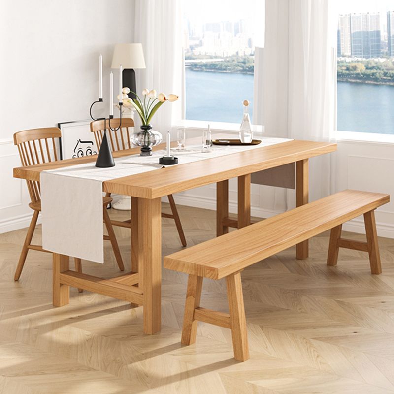 Modern 1/2/3/4/5 Pieces Dining Set Rectangle Pine Wood Dining Table for Dining Room