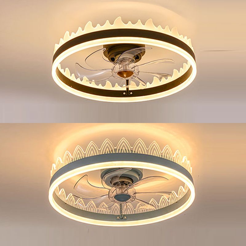 Makkaronkronenförmige Lüfterbeleuchtung Acrylschlafzimmer LED Semi Flush Light