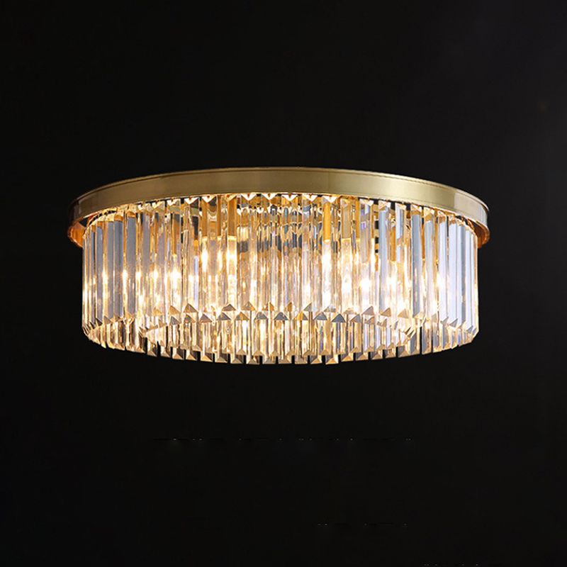 Modern Round Shape Flush Mount Light Fixtures Crystal Flush Mount Ceiling Light
