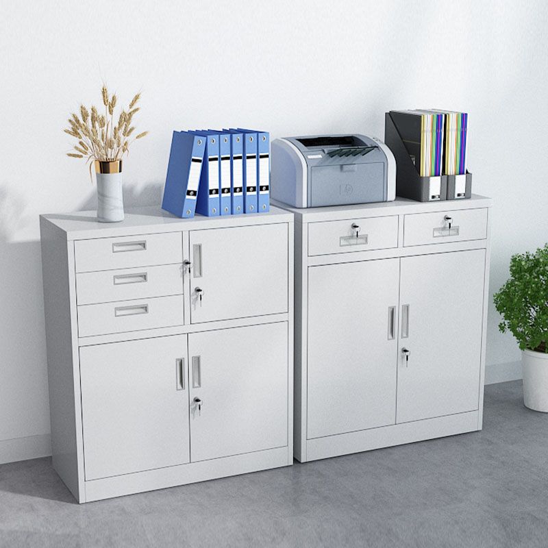 Basic Metal File Cabinet Solid Color Storage Shelve Locking File Cabinet for Office