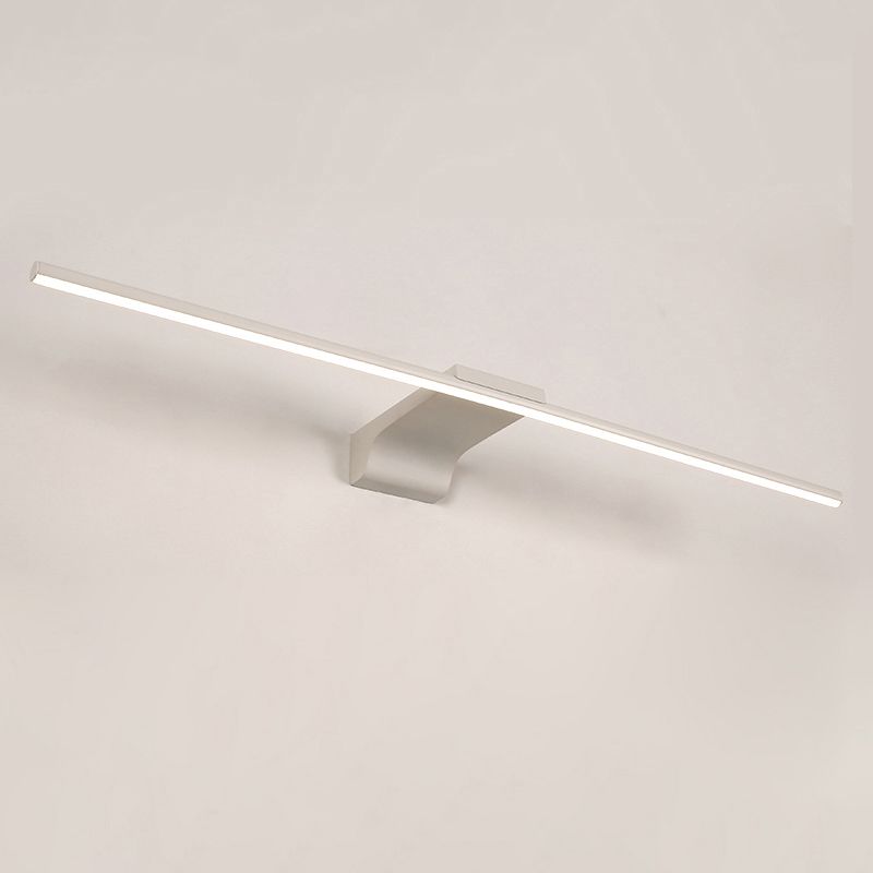 Acconde da muro di tonalità lineare a 1 luce moderna moderna illuminazione da parete specchio in stile semplice in bianco