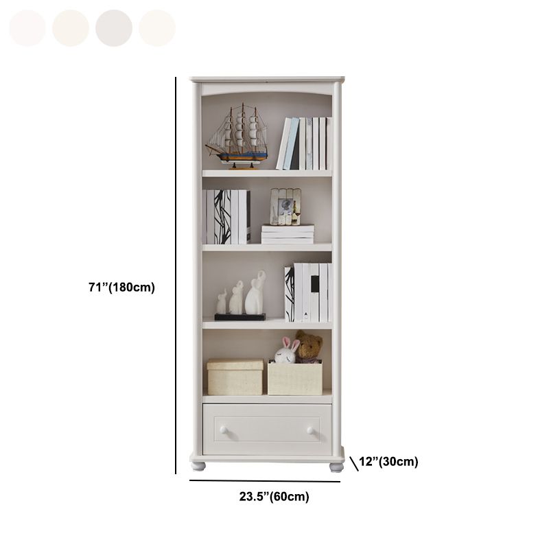 Closed Back Bookshelf Scandinavian Solid Wood Standard Bookcase