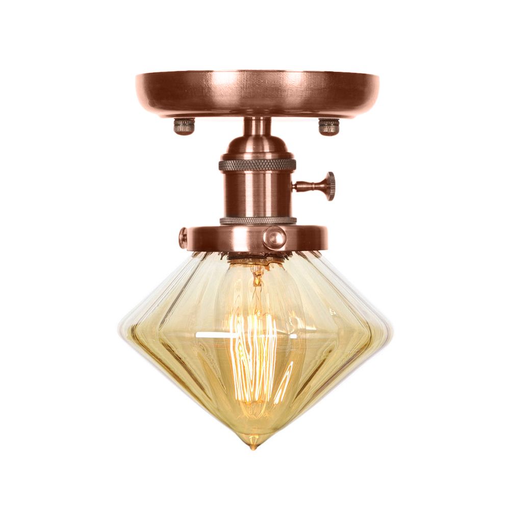 1 Apparecchio di illuminazione in vetro in vetro industriale a cono leggero/campana semifulpa