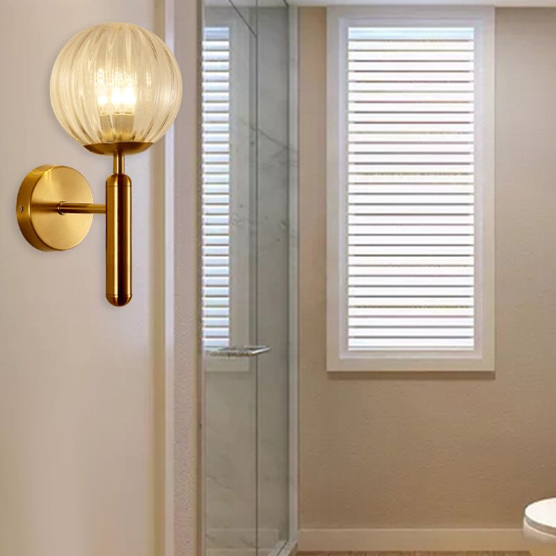 Kugelförmige Glaswandlampenvorrichtung moderne 1 Glühbirnen -Flur -Wandleuchten