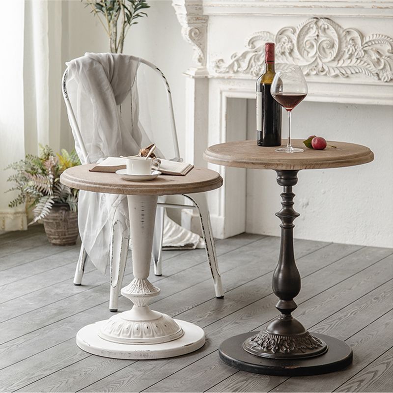 French Country Distressed Coffee Table Wooden Coffee Cocktail Table for Living Room
