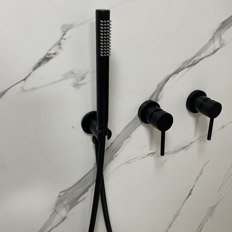 Modern Shower Trim Brass Round Handheld Shower Head Shower System