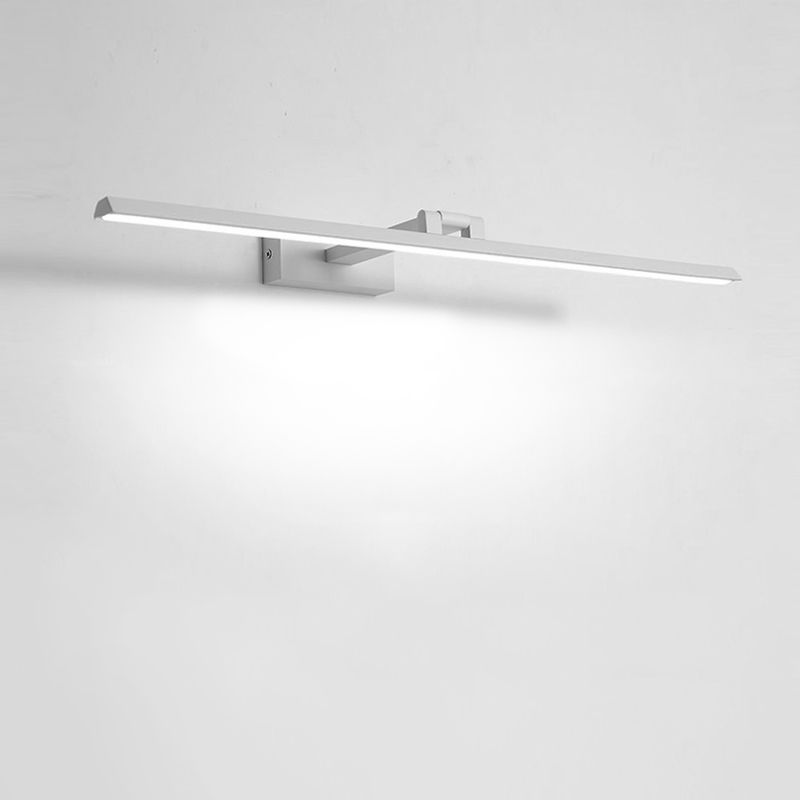 Metal linear Shade Swing Arm Wall Lights Modern 1 Head Wall Mount Fixture in White