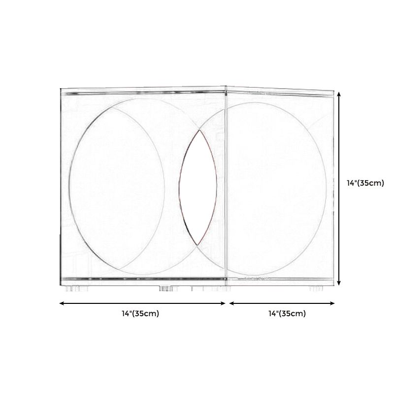Square Acrylic Side Table 13.78" W x 13.78" H End Table with Storage