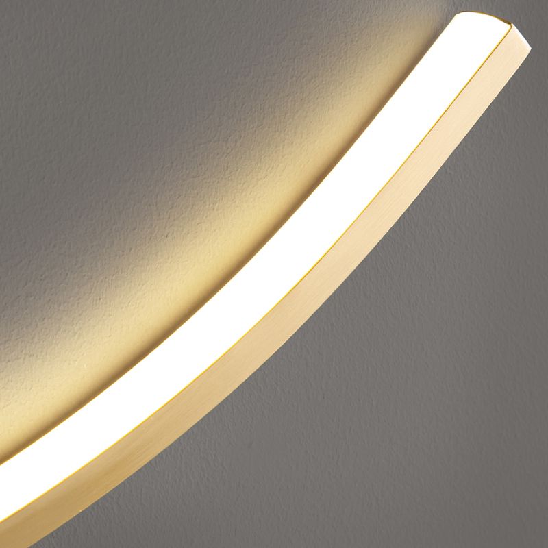 Modern Metal Wall Sconce Linear Shape Wall Light with Silicone Shade for Bedroom
