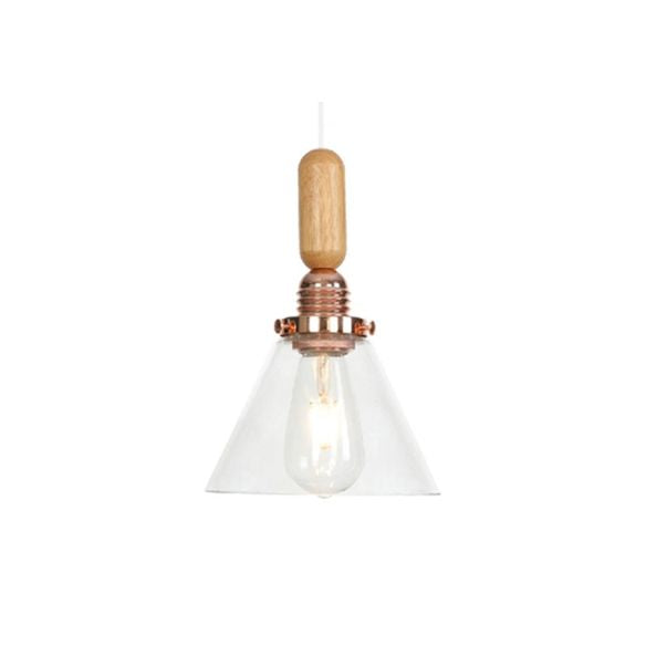 Globe/Cone/Small Bell Pendant Lighting Vintage Clear Glass 1 Licht Roségoud/Chrome hangende lamp met verstelbaar koord
