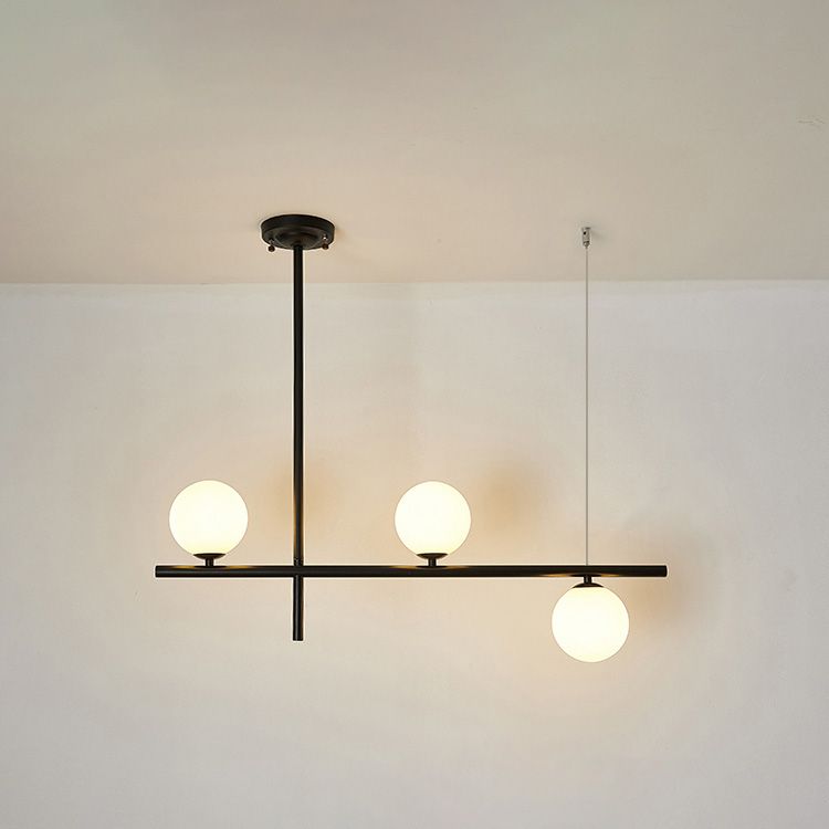 Zeitgenössischer Anhänger Lichter Sphere Glass Island Kronleuchter für Küche