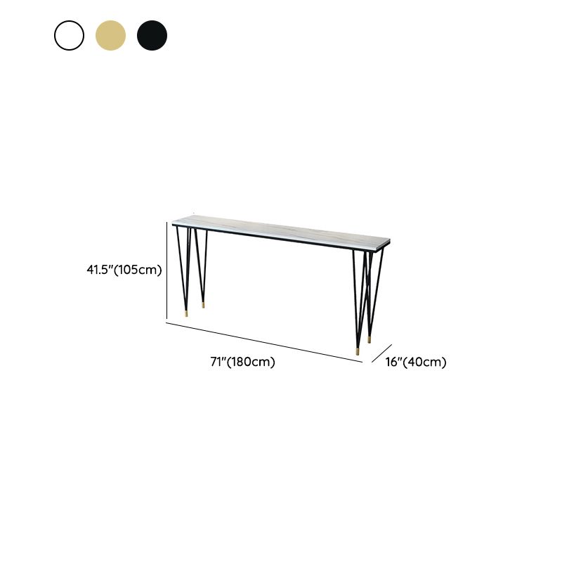 Stone Top Bistro Table Modern Style Bistro Bar Table with Four Legs
