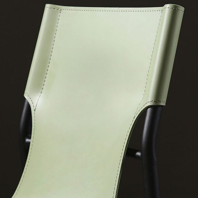 Industrial PU Leather Dining Chairs Solid Back Chair for Home Use