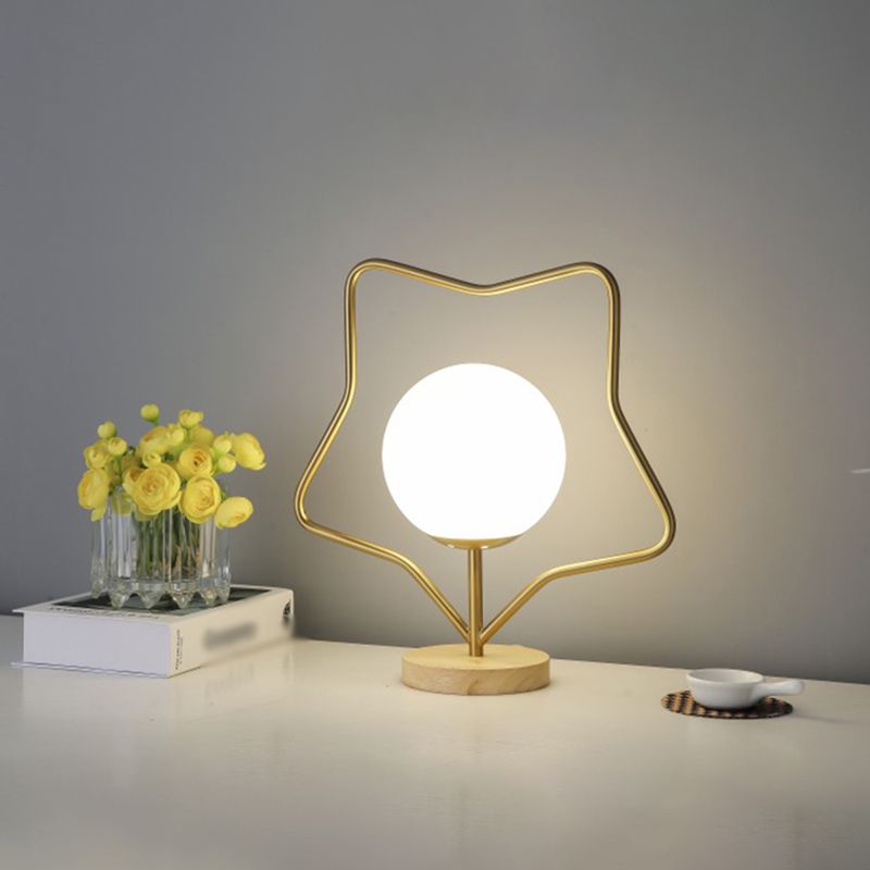 Lampade da tavolo notturno globo vetro contemporaneo 1 lampada da comodino leggero in oro