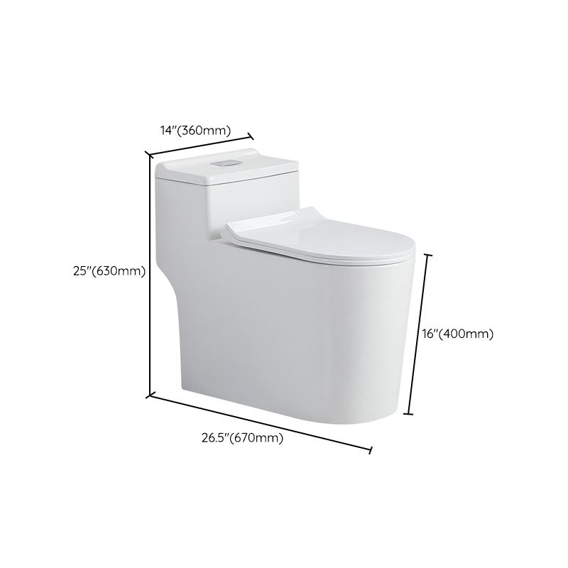 Traditional 1 Piece Flush Toilet Floor Mounted Urine Toilet for Bathroom