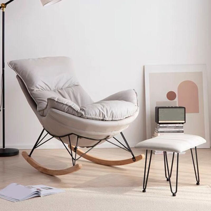 Contemporary Simple Style Rocking Chair Single Indoor Sofa Rocking Chair for Break
